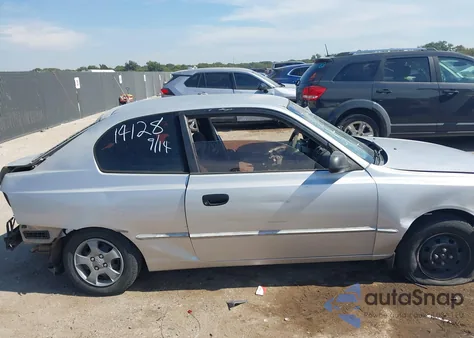 2002 Hyundai Accent Gs из США, поврежденный, VIN KMHCG35C32U179011
